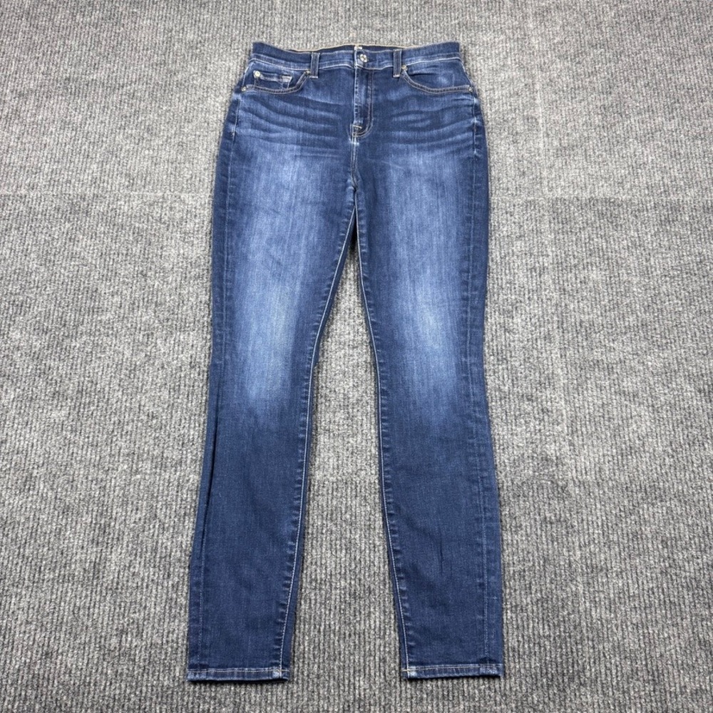 7 For All Mankind Womens Skinny Jeans Dark Wash Size 30"/Actual 28" JU044600S